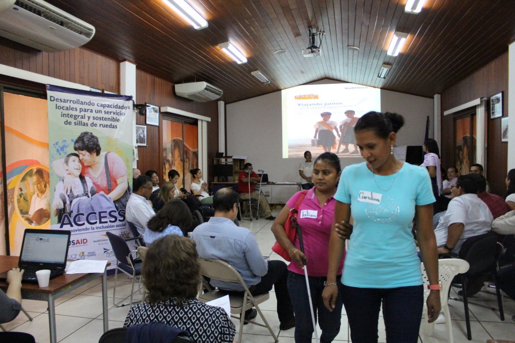 Una de las participantes en el taller organizado por ACCESS fue la joven Tatiana Donaire, de la Organización de Ciegos de Nicaragua Marisela Toledo, quien también formó parte de las facilitadoras del encuentro.